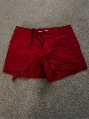 Old Navy Red Tie-Waist Bermuda Shorts